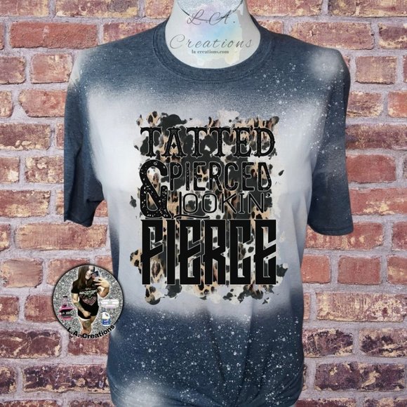 Tattooed & Pierced - Bleached Tee - Picture 1 of 2